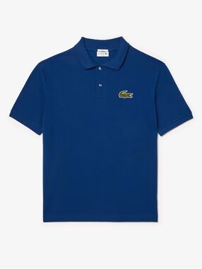 Unisex Loose Fit L.12.12 Piqué Badge Polo BLUE sz XL